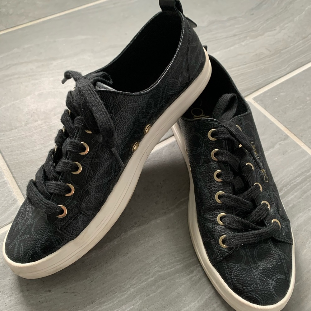 Calvin Klein Black Logo Tennis Shoes/Sneakers